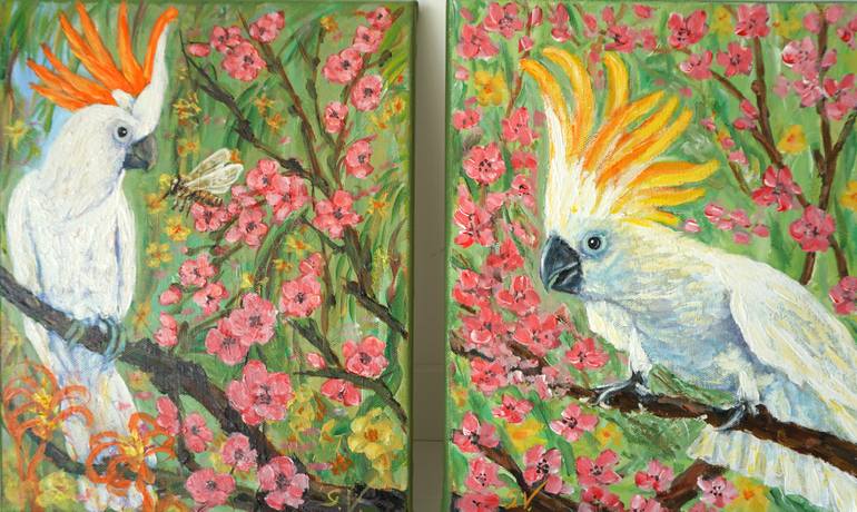 Original Impressionism Animal Painting by Galina Vasiljeva