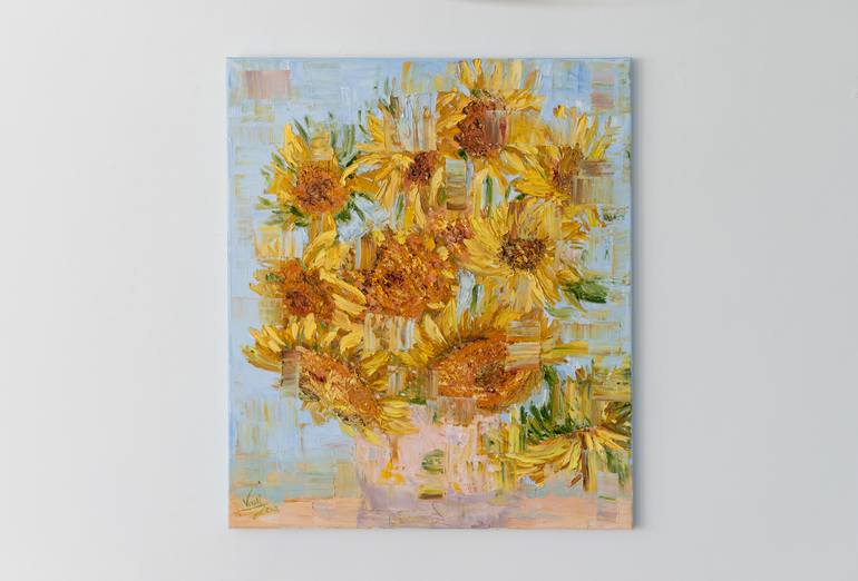 Original Expressionism Floral Painting by Galina Vasiljeva