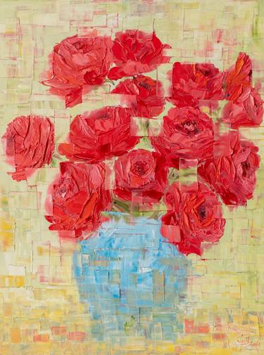 Original Contemporary Floral Painting by Galina Vasiljeva