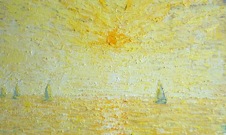 Original Abstract Seascape Painting by Galina Vasiljeva