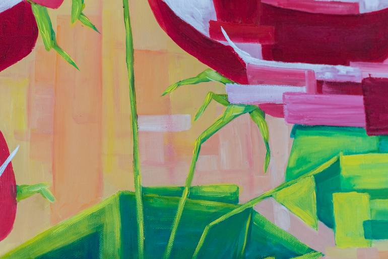 Original Abstract Expressionism Floral Painting by Galina Vasiljeva