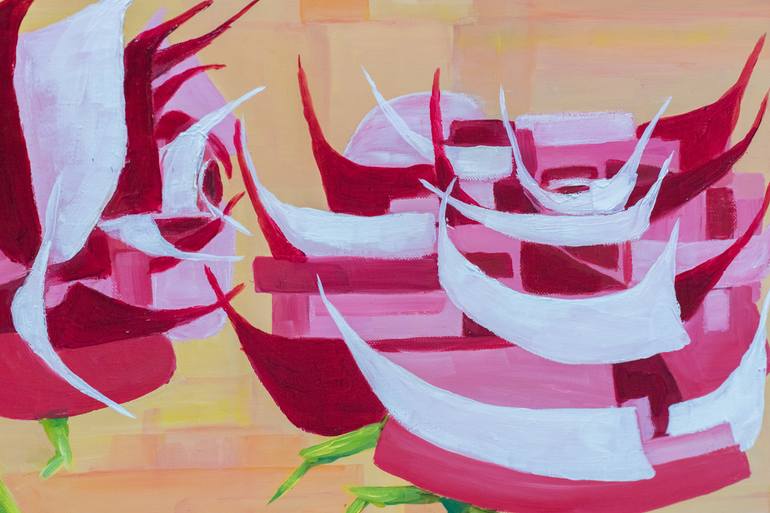 Original Abstract Expressionism Floral Painting by Galina Vasiljeva