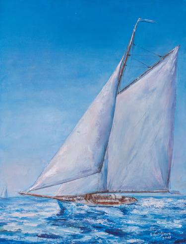 Original Yacht Paintings by Galina Vasiljeva