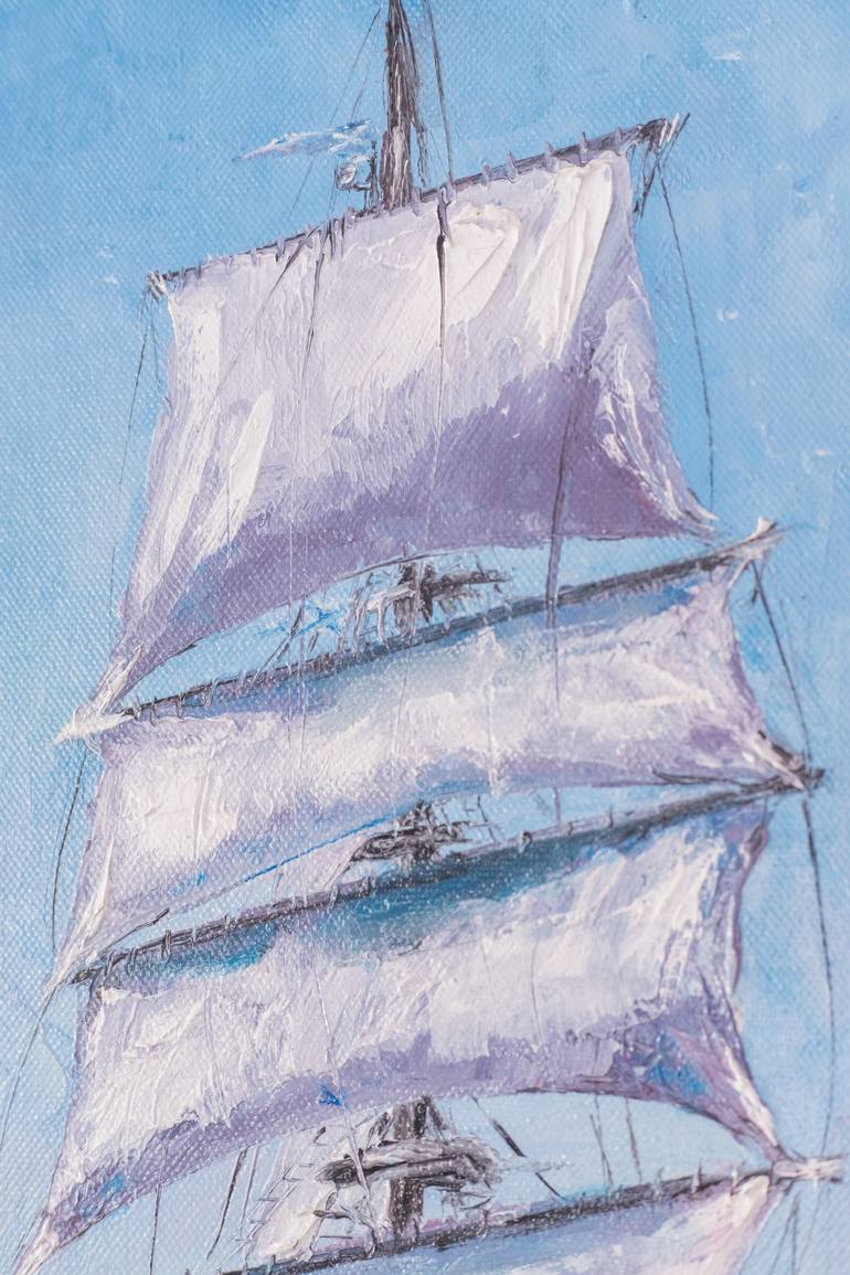 Original Abstract Expressionism Beach Painting by Galina Vasiljeva