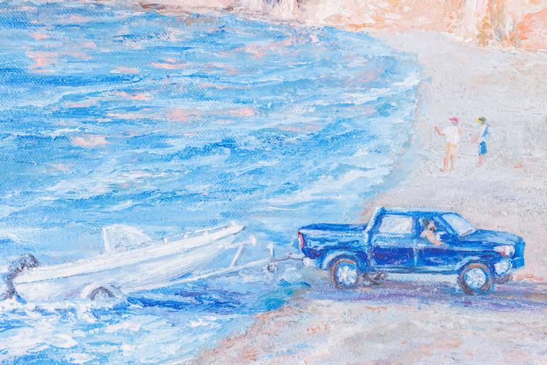 Original Impressionism Beach Painting by Galina Vasiljeva