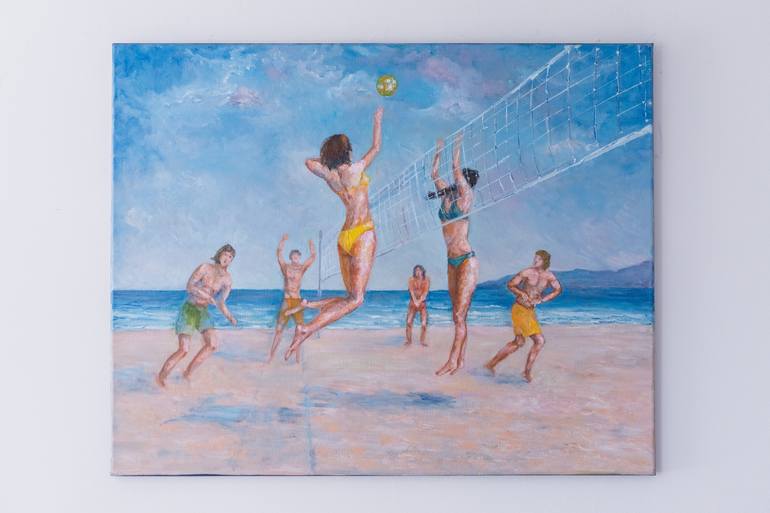Original Figurative Sports Painting by Galina Vasiljeva