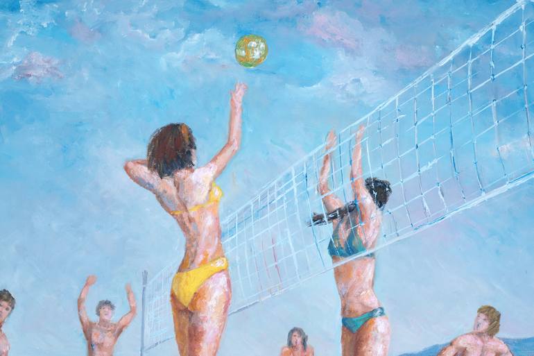 Original Figurative Sports Painting by Galina Vasiljeva
