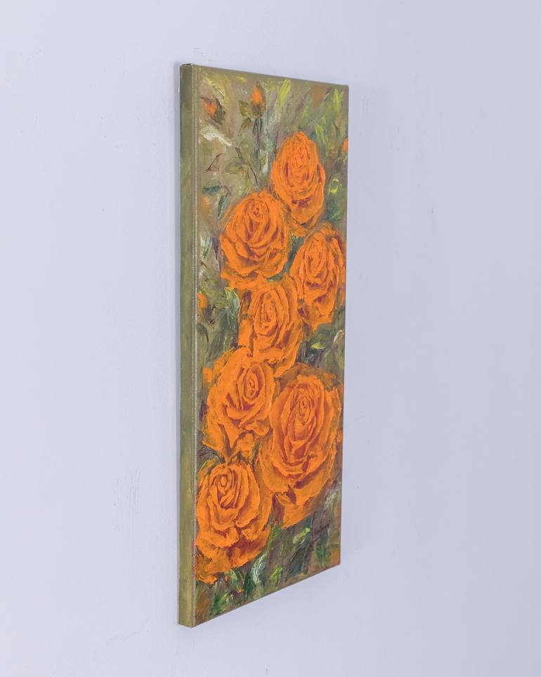 Original Art Deco Floral Painting by Galina Vasiljeva