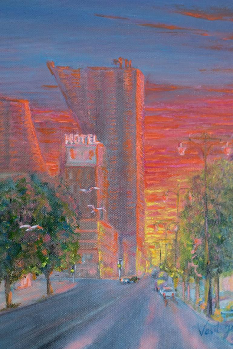 Original Impressionism Cities Painting by Galina Vasiljeva