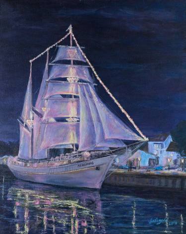 Original Realism Sailboat Paintings by Galina Vasiljeva