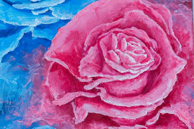 Original Art Deco Floral Painting by Galina Vasiljeva