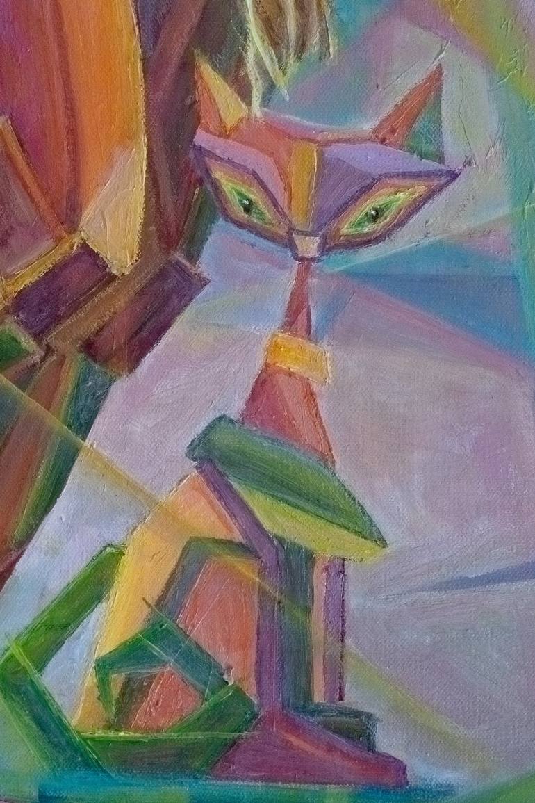 Original Cubism Abstract Painting by Galina Vasiljeva