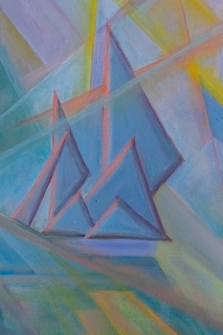 Original Cubism Abstract Painting by Galina Vasiljeva