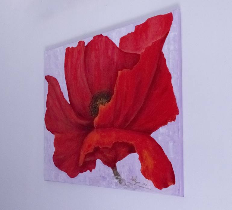 Original Abstract Expressionism Floral Painting by Galina Vasiljeva