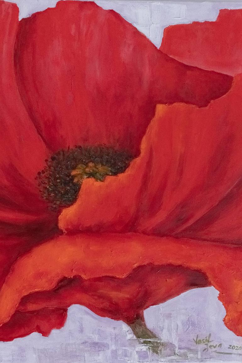 Original Abstract Expressionism Floral Painting by Galina Vasiljeva