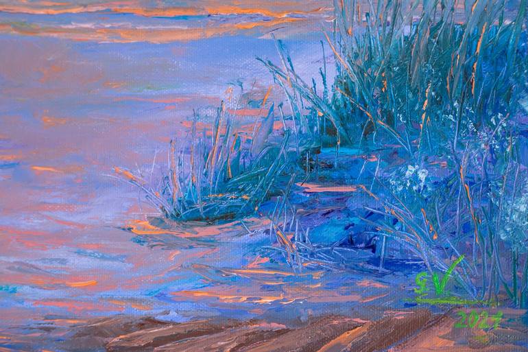 Original Impressionism Beach Painting by Galina Vasiljeva