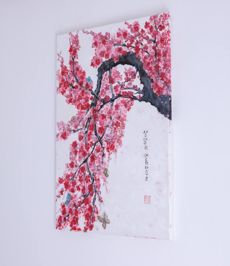 Original Art Deco Floral Painting by Galina Vasiljeva
