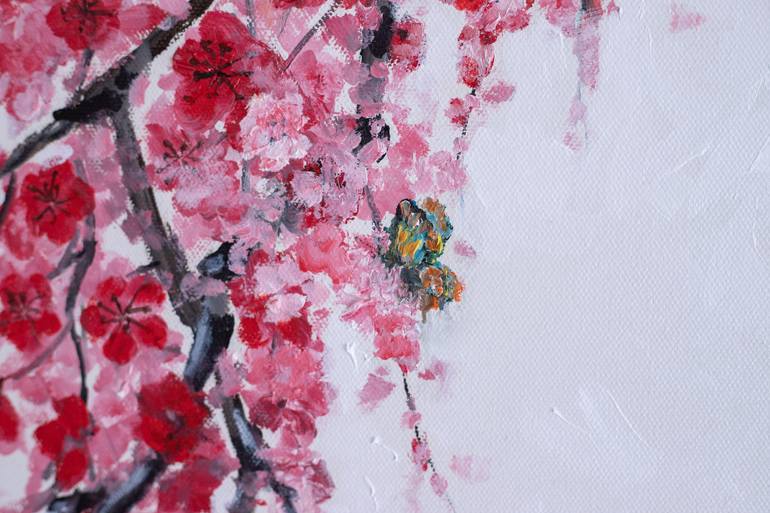 Original Art Deco Floral Painting by Galina Vasiljeva