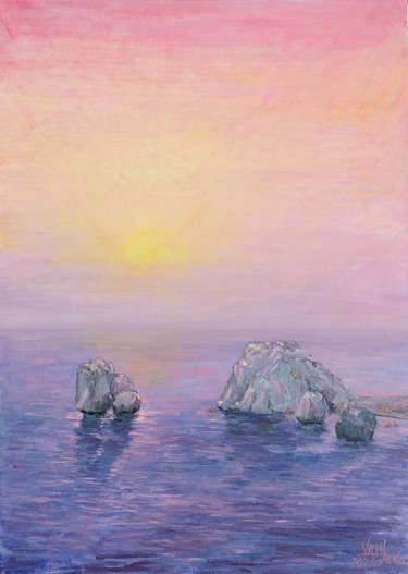 Print of Impressionism Seascape Paintings by Galina Vasiljeva