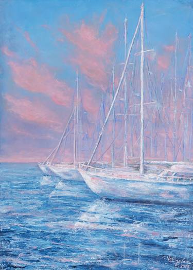 Print of Boat Paintings by Galina Vasiljeva