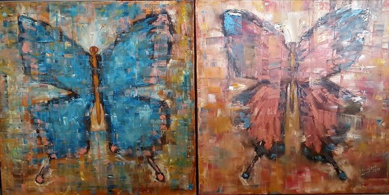 Original Abstract Expressionism Animal Painting by Galina Vasiljeva