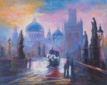 Original Impressionism Cities Paintings by Galina Vasiljeva