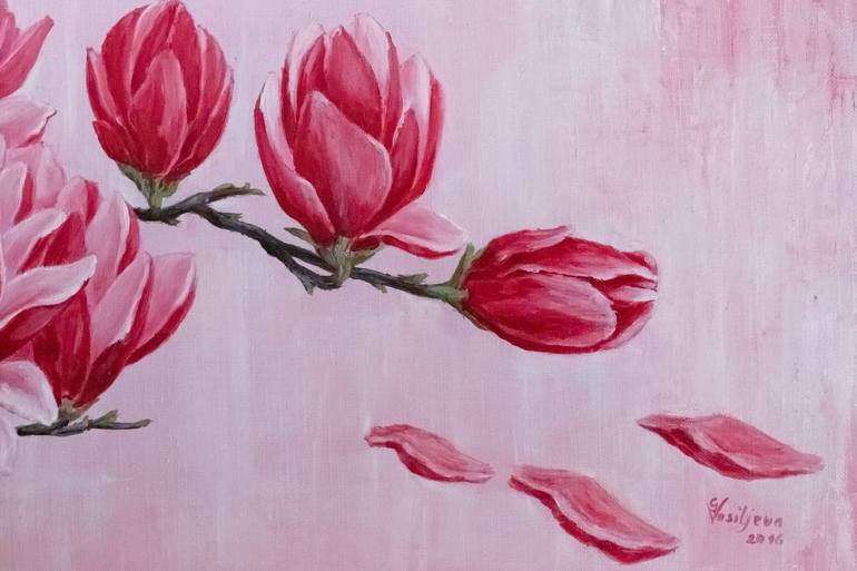 Original Realism Floral Painting by Galina Vasiljeva