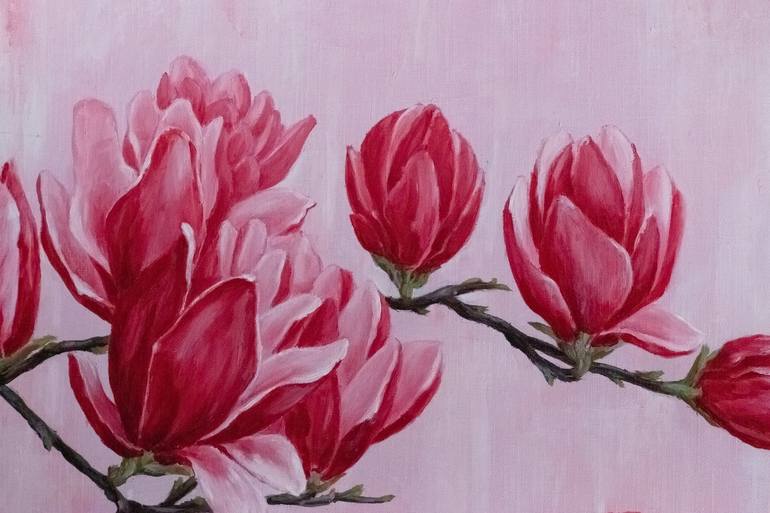 Original Realism Floral Painting by Galina Vasiljeva