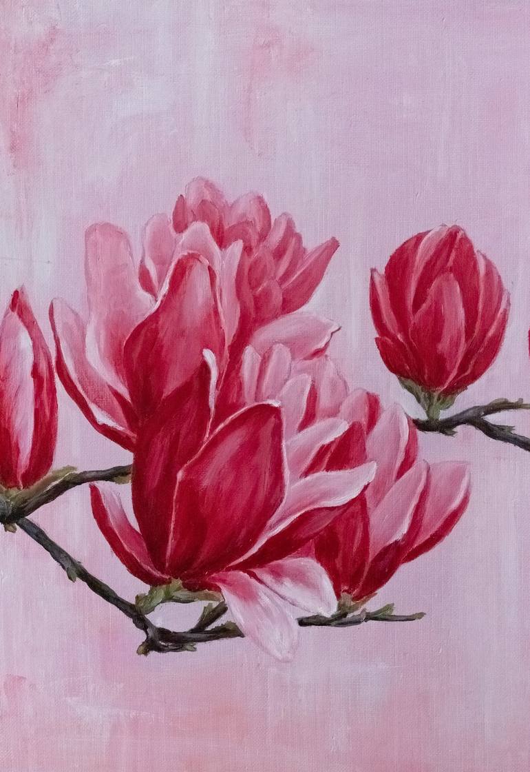 Original Floral Painting by Galina Vasiljeva