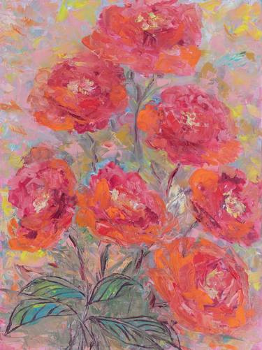 Original Impressionism Floral Paintings by Galina Vasiljeva