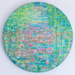 Collection Paintings on round canvases
