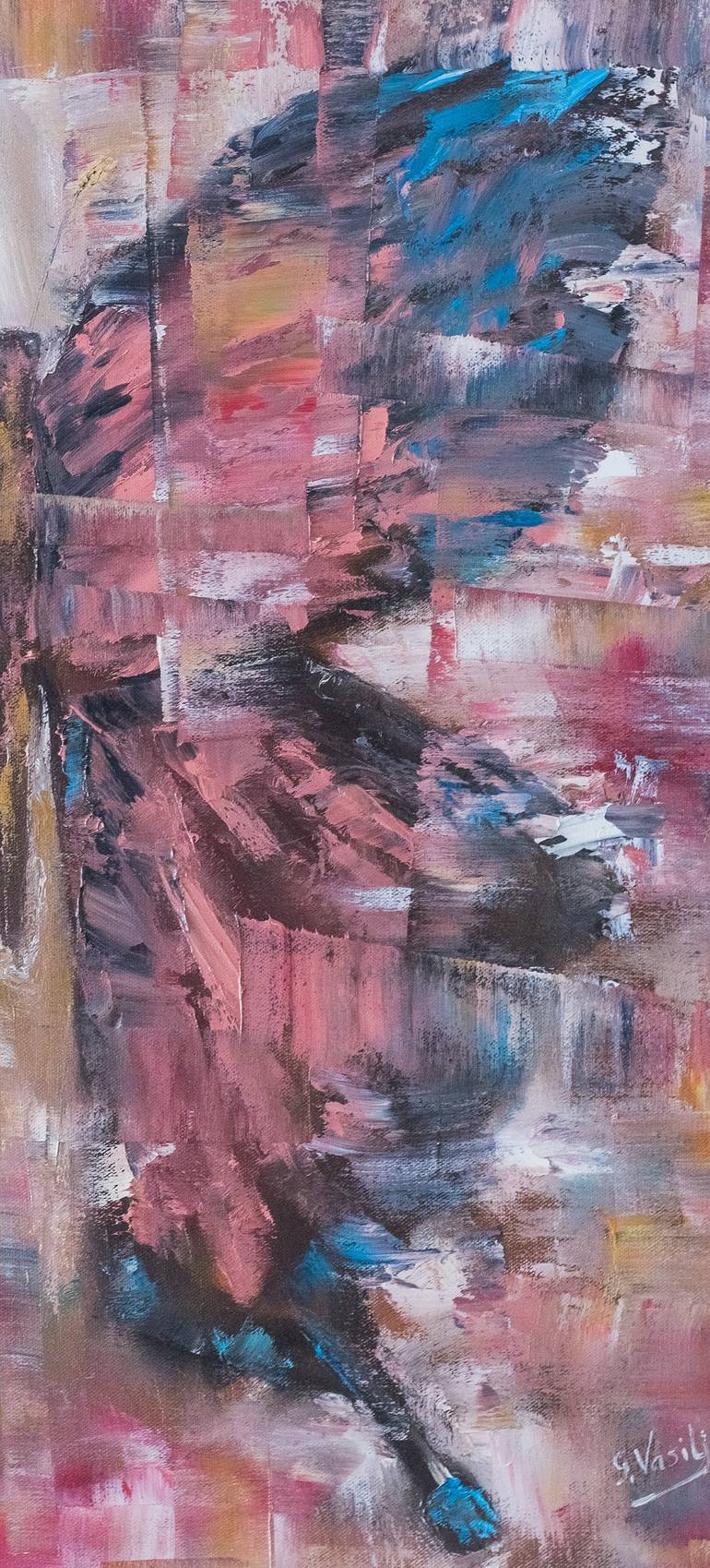 Original Abstract Expressionism Animal Painting by Galina Vasiljeva