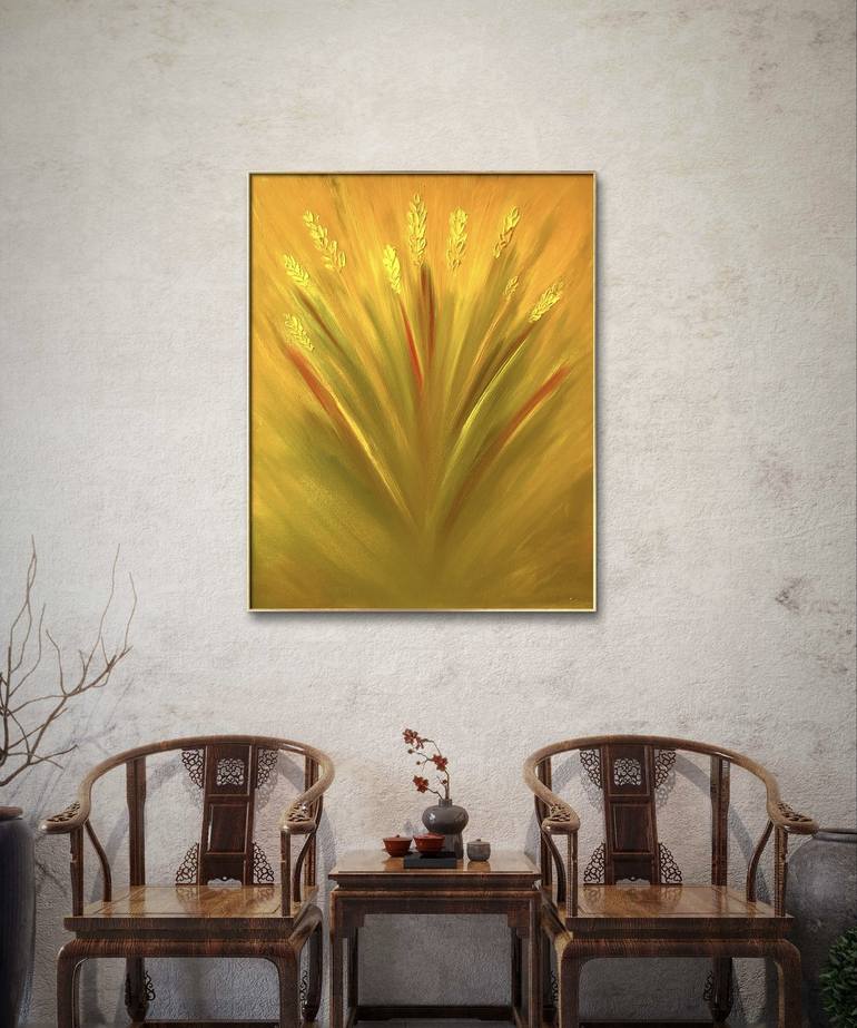 Original Abstract Botanic Painting by Alena Savinskaya