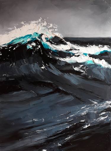 Original Abstract Expressionism Seascape Paintings by Kateryna Somyk