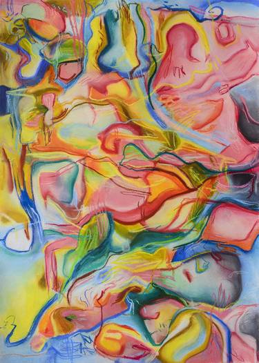 Original Surrealism Abstract Paintings by Luciana Guerra