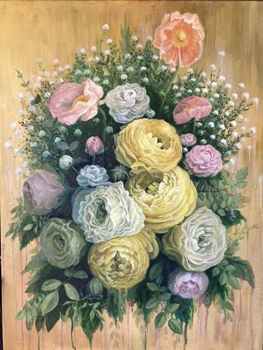 Original Realism Floral Paintings by Qi Zhang
