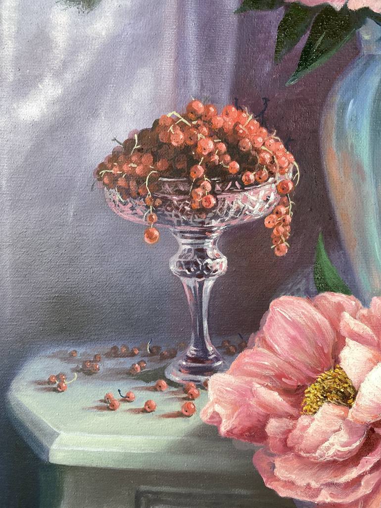 Original Realism Floral Painting by Qi Zhang