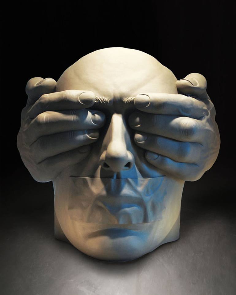 Original Political Sculpture by Marco Campanella