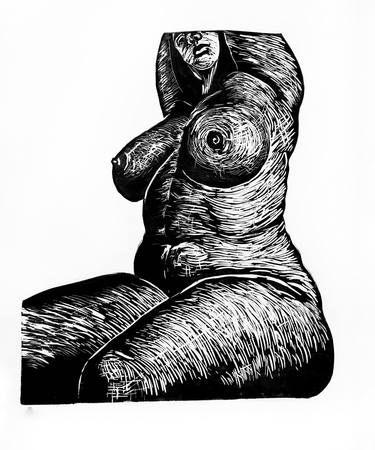 Print of Nude Printmaking by Usenko Anastasiia