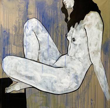 AIR GIRL - body, underwear, nude, woman, erotic art, home decor, realism thumb
