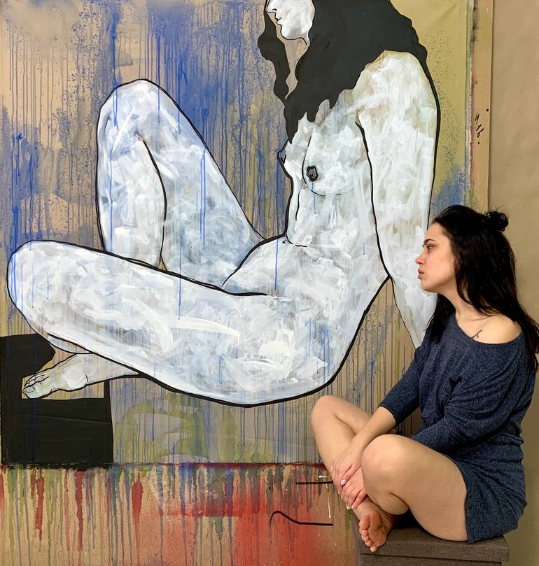Original Figurative Body Painting by Usenko Anastasiia