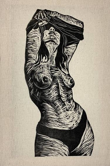 Print of Figurative Nude Printmaking by Usenko Anastasiia