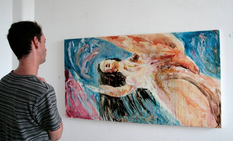 Original Expressionism Erotic Painting by Miguel Martínez