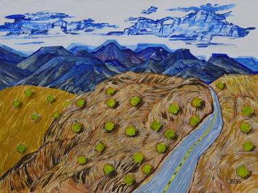 Original Abstract Expressionism Landscape Painting by J Carr