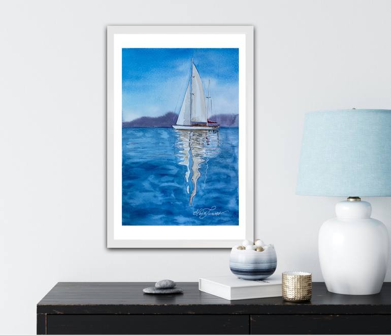 Original Boat Painting by Elena Tuncer