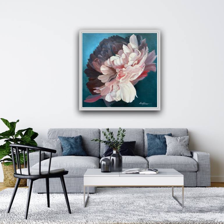 Original Photorealism Floral Painting by Elena Tuncer