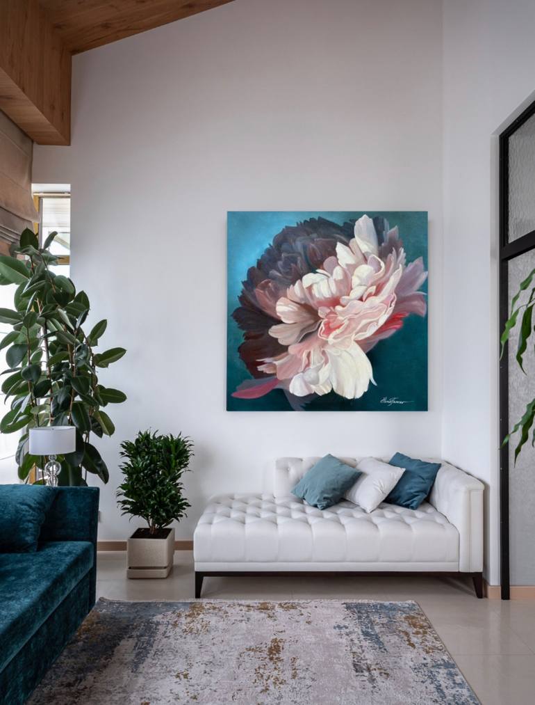 Original Photorealism Floral Painting by Elena Tuncer