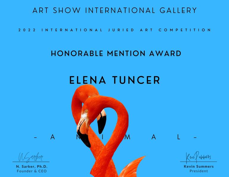 Original Abstract Animal Painting by Elena Tuncer