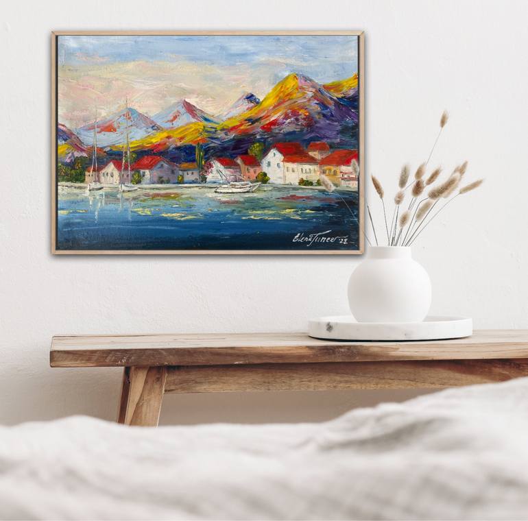 Original Impressionism Seascape Painting by Elena Tuncer