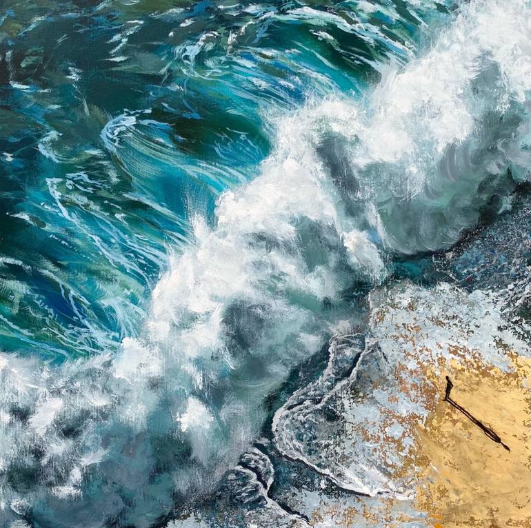 Print of Contemporary Beach Paintings by Elena Tuncer
